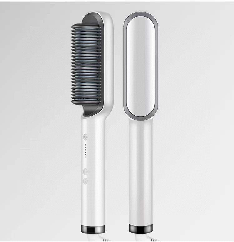 Brosse lissante chauffante avec technologie ionique anti-frisottis