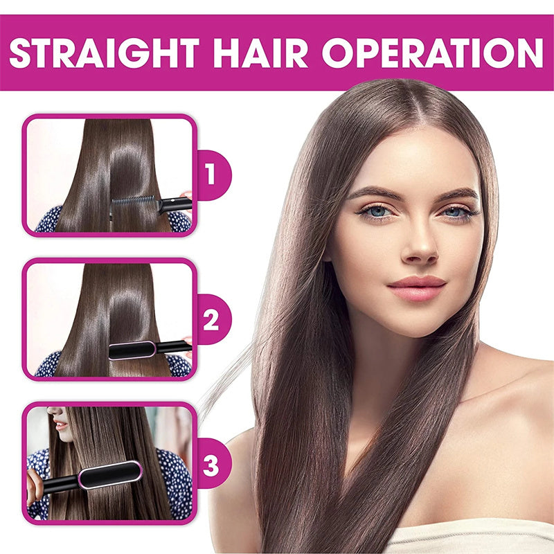 Résultat cheveux lisses et brillants avec brosse lissante ionique